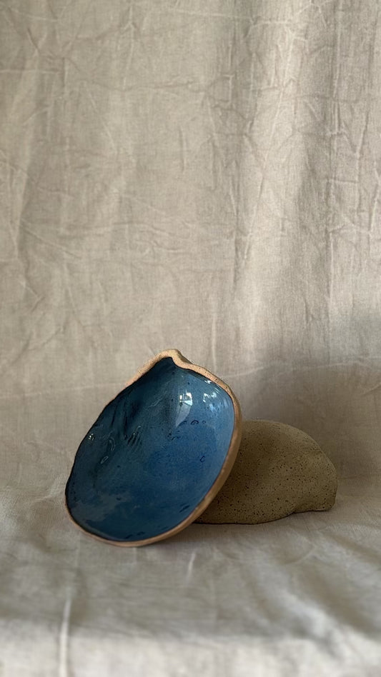 Lagoon blue shell dish